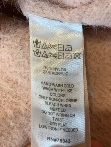 London Kaye fuzzy eyelash sweater blouson sleeves M Size M