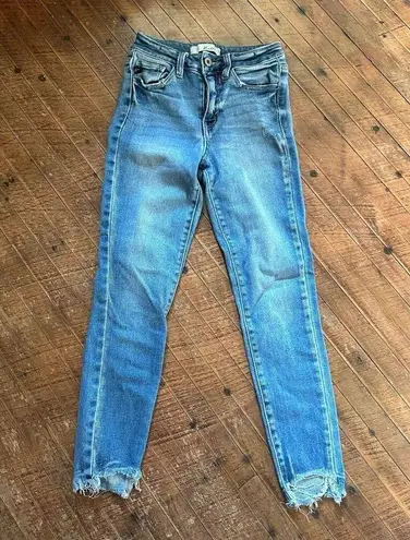 Kancan 3/25 distressed normcore boutique stretchy jeans Blue