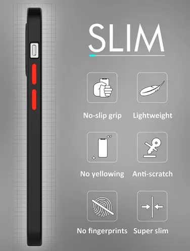 Ultra Slim Lightweight Protective iPhone 12 Pro Case Black