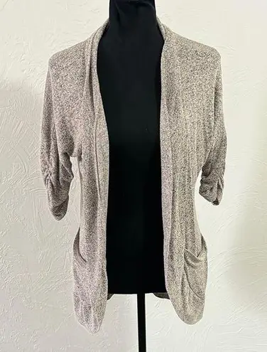 Free Kisses Cream Cardigan Lightweight Quarter Sleeve Sweater