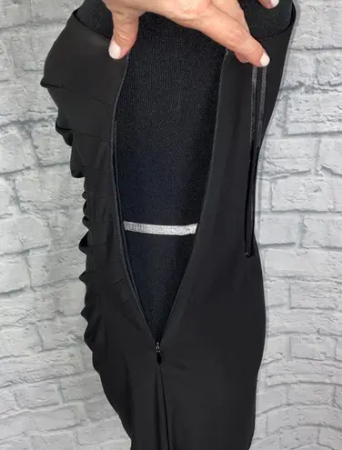 JS Boutique one shoulder rouched dress w/sequin appliqué black sz 6