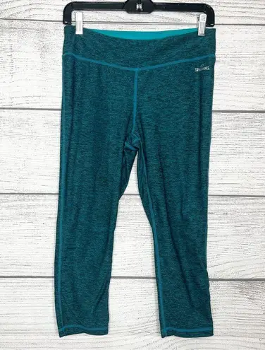 Spalding Teal & Black Athletic Capri Workout Leggings Size Medium