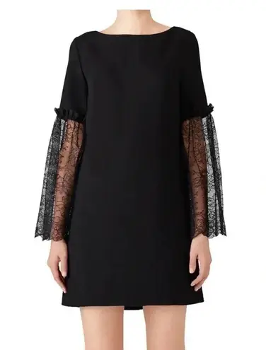 Slate + Willow Black Lace Sleeve Cut Out Back Dress size 0
