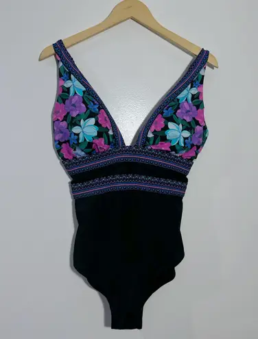 Swimsuit For All NWOT Swimsuits for All Plunge One Piece Swimsuit in Floral Garden Size 12