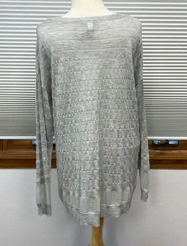 Lane Bryant 14/16 //  NWT Gray Thin Lightweight Sheer Striped Long Sleeve Sweater