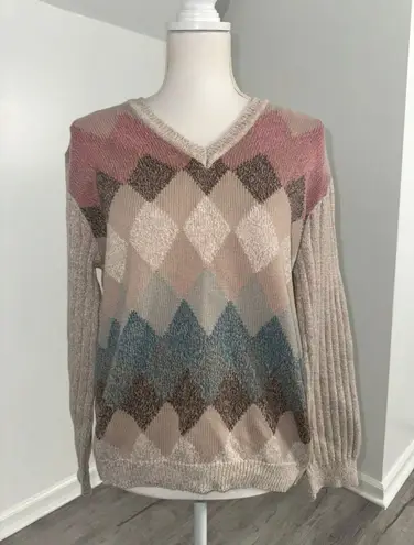 IZOD Vintage Multicolored Argyle Sweater