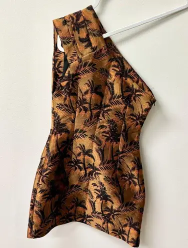 Bec & Bridge Far Out Asymmetric One Shoulder Mini Dress Red Palm Women's US 2