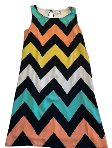 Rachel Kate Sleeveless Dress women’s size small chevron print made in the USA
