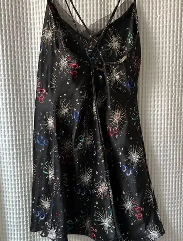 Inner Most XL nightgown/slipdress/chemise with fireworks print on a black ground