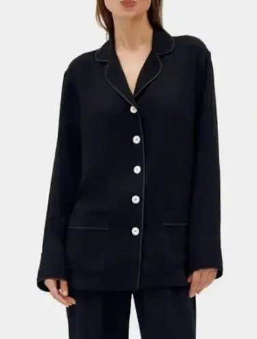 Sleeper Black Party Pajama Top Women’s Size M Button