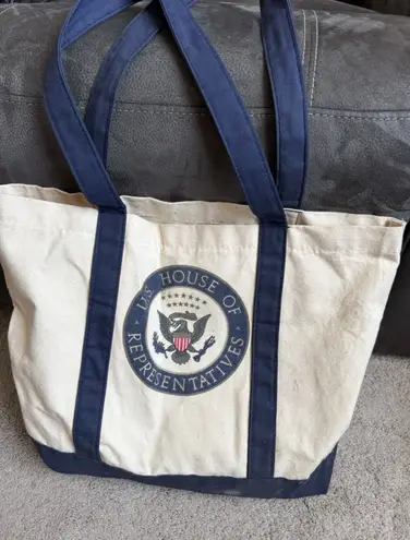 US House of Representatives Tote Bag Canvas Navy Blue Travel Shopper