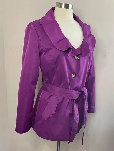 SANDRO STUDIO Purple Ruffle Trim All