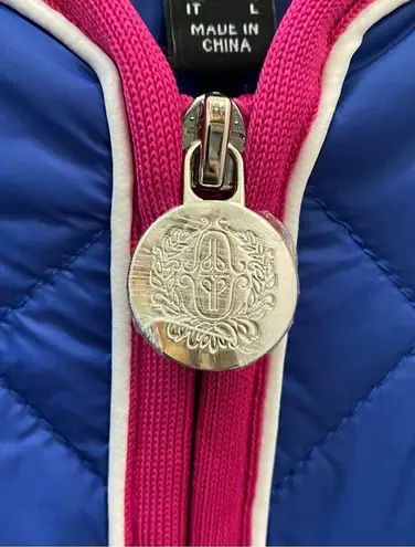 Dennis Basso DENNIS by Royal Blue Quilted Jacket with Contrast Piping Size M