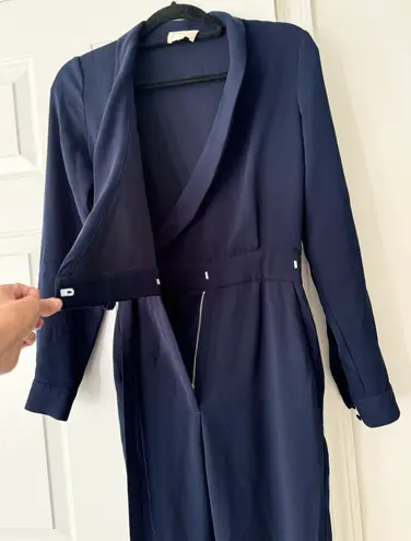 Sézane Heaven Long Sleeve Navy Jumpsuit, Size 34/US 2