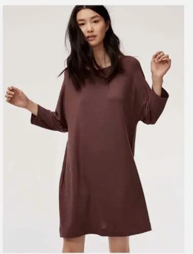 Aritzia Wilfred Free Cober T Shirt Dress in Charcoal Gray Size Small