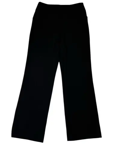 Armani Collezioni Pant Womens 4 Black Wool Quiet Luxury Old Money Italy Side Zip