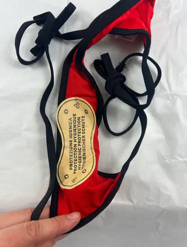 Mermaid LG Red Black Thong Bikini Set