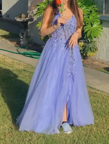 Prom Dress Simple Purple Size 2