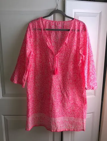 J.Crew  Re Imagined Swimsuit beach Coverup Large pink Boho