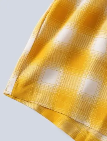 Boutique Yellow, Plaid, Ocean Wave, Pajama Set