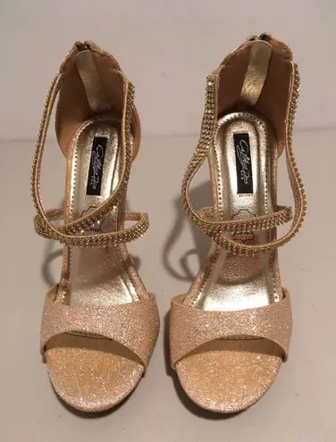 Champagne Heels Gold Size 8.5