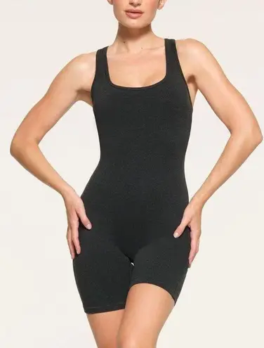 SKIMS Black Outdoor Mid Thigh Onesie S