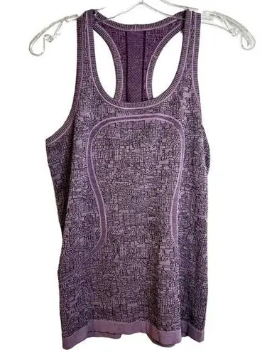 Lululemon  Swiftly Racerback 2016 Seawheeze Heathered Lullaby Purple Womens 6