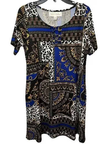 French Laundry Multicolor paisley animal print dress