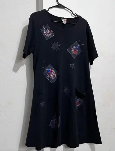 Cactus Black and Pink Embellished Mini Sundress Box:OW7: Size M