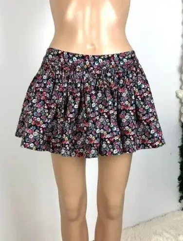 Jack Wills Vintage y2k Ditsy Floral Print Paperbag Waist Pleated Mini Skirt - 6
