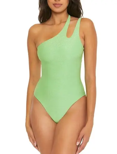 Becca NWT Glimmer Violet Asymmetrical One-Piece Swimsuit Size Large