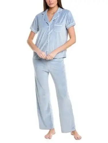 Tart Collections Gray Blue Pajama Set Cozy Sleepwear