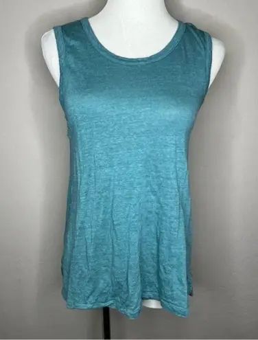 Cynthia Rowley  teal/Blue Linen Tank Top