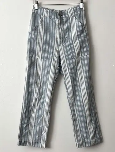 Lacausa 2 Rowan Cotton Pants in Blue Stripes