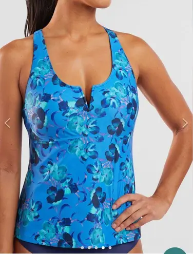 Title Nine Aria Underwire Tankini Top in Chili Blossom