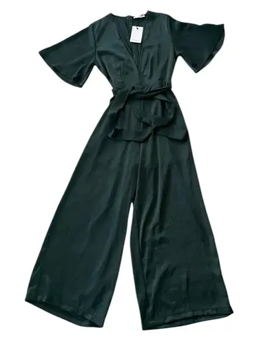 DISSH Plunge Jumpsuit After The Rain Short Sleeve Emerald Women's AU Size 8 NWT Green thumbnail 1