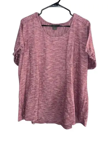 Natural Reflections Women's 2XL 100% Cotton Pink Red Short Sleeve T-Shirt