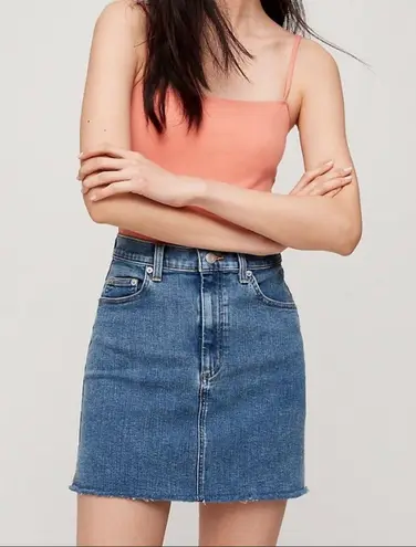 Aritzia Wilfred Free Denim Mini Skirt 8 Blue