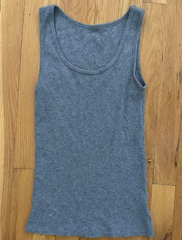Gray Basic Ribbed Tank Top Size XS