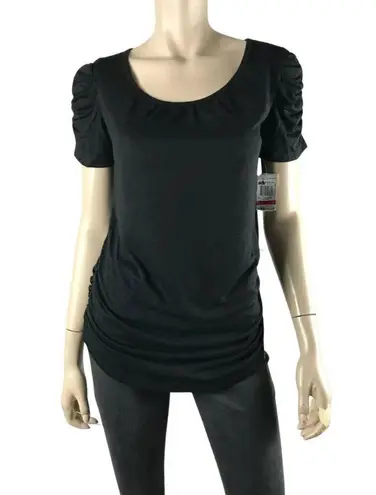 Style & Co Black Short Sleeve Casual Tee NWT XS