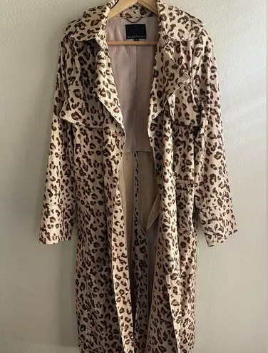 Banana Republic  Leopard Print Maxi Trenchcoat