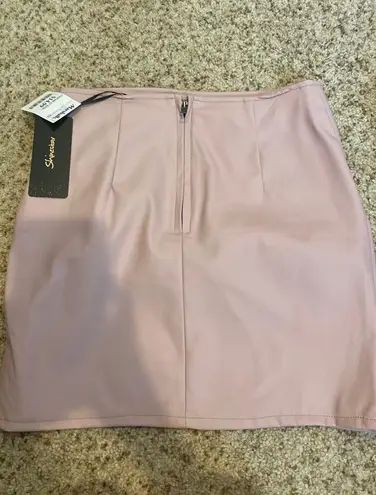 Marshalls Pink Leather Skirt