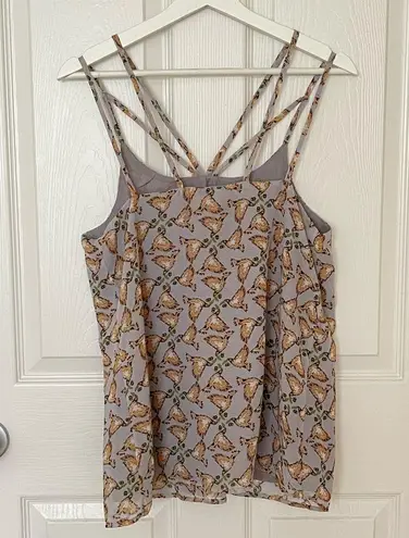 Entro  Bird Print Strappy Tank - Medium