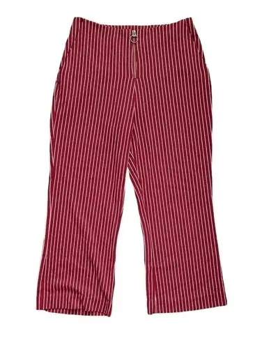 Revolve COPY -  Tularosa Rachel Striped High Rise Crop Flare Pant | Red | Medium - Image 2
