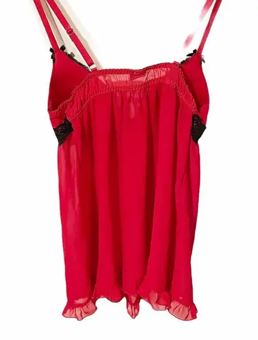 Apt. 9  Size Small Red Lace Babydoll Lingerie Pajama Dress