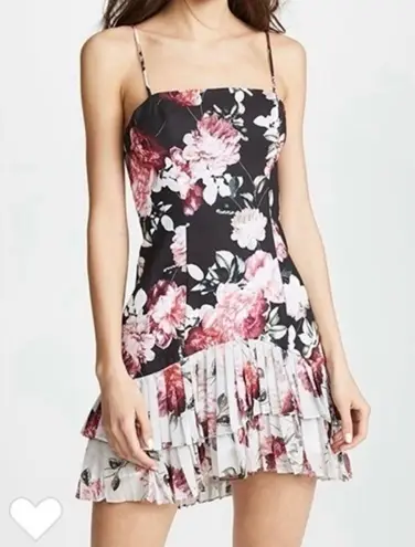 Fame and Partners Oksana Floral Dress In Blushing Blooms Night Size 10