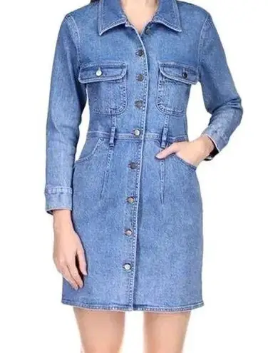 DL1961 Esme Denim Shirt Dress Full Button Front Mini length - XS EUC