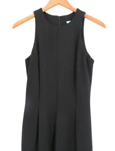 J. McLaughlin  Solid Black Pleated Sleeveless Dress S