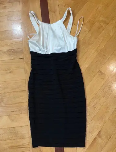 XScape Black And White Dress