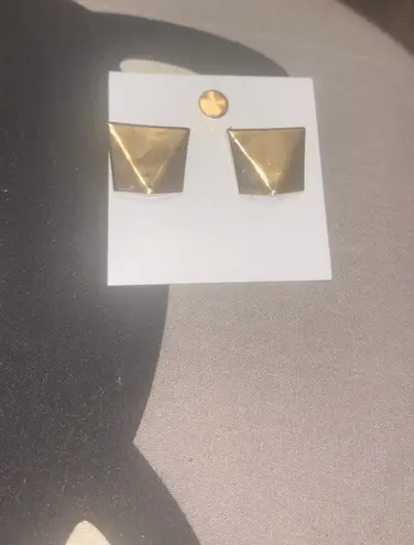 Gorjana gold brass plated abstract Earrings